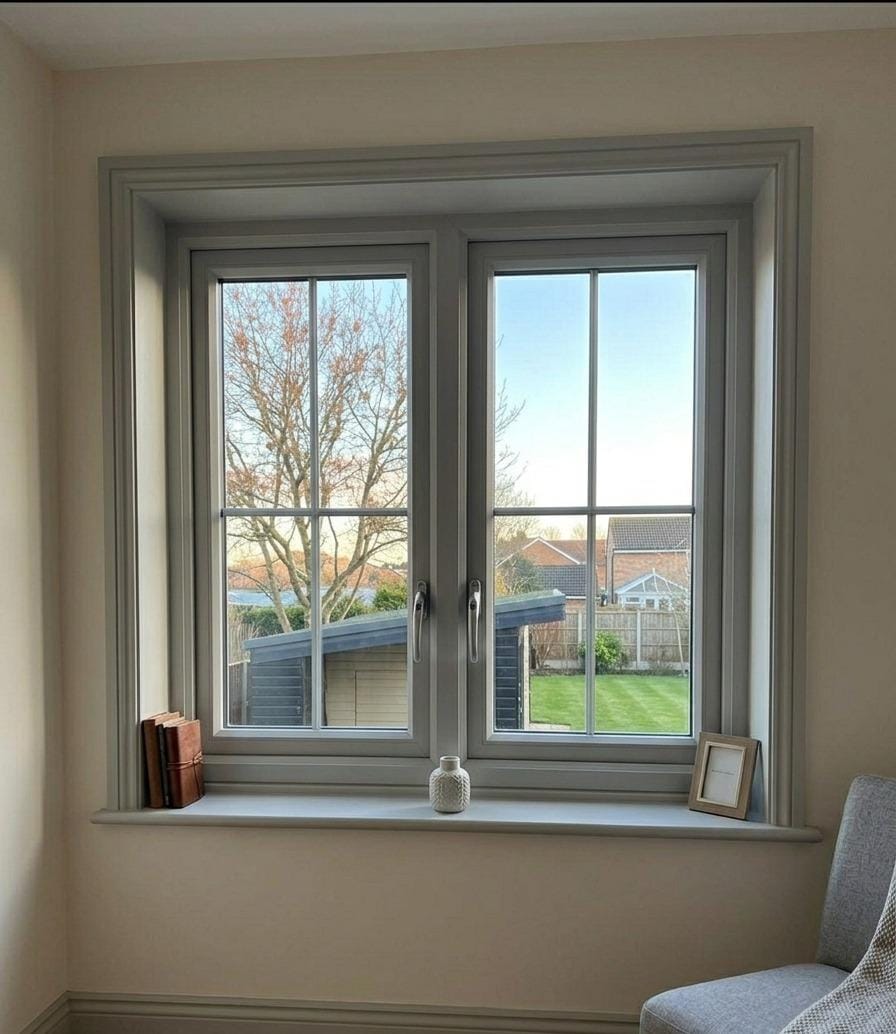 Premium uPVC windows installation in a bright Indore home by Jitendra Enterprises
